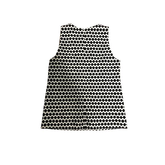 Theory Black and White Sleeveless Top - Picture 3 of 3